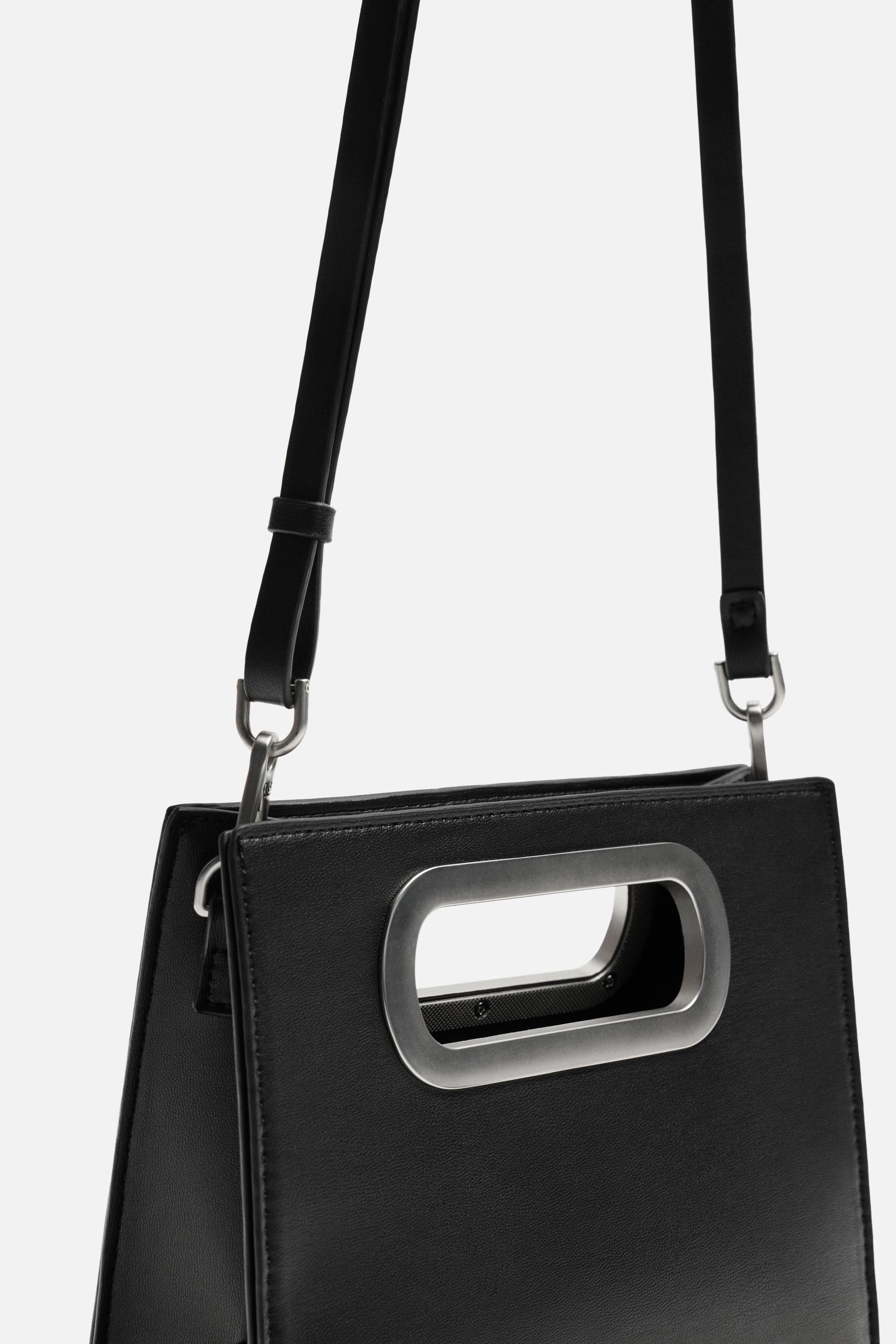 メタルハンドルハンドバッグ - ブラック | ZARA Japan / 日本