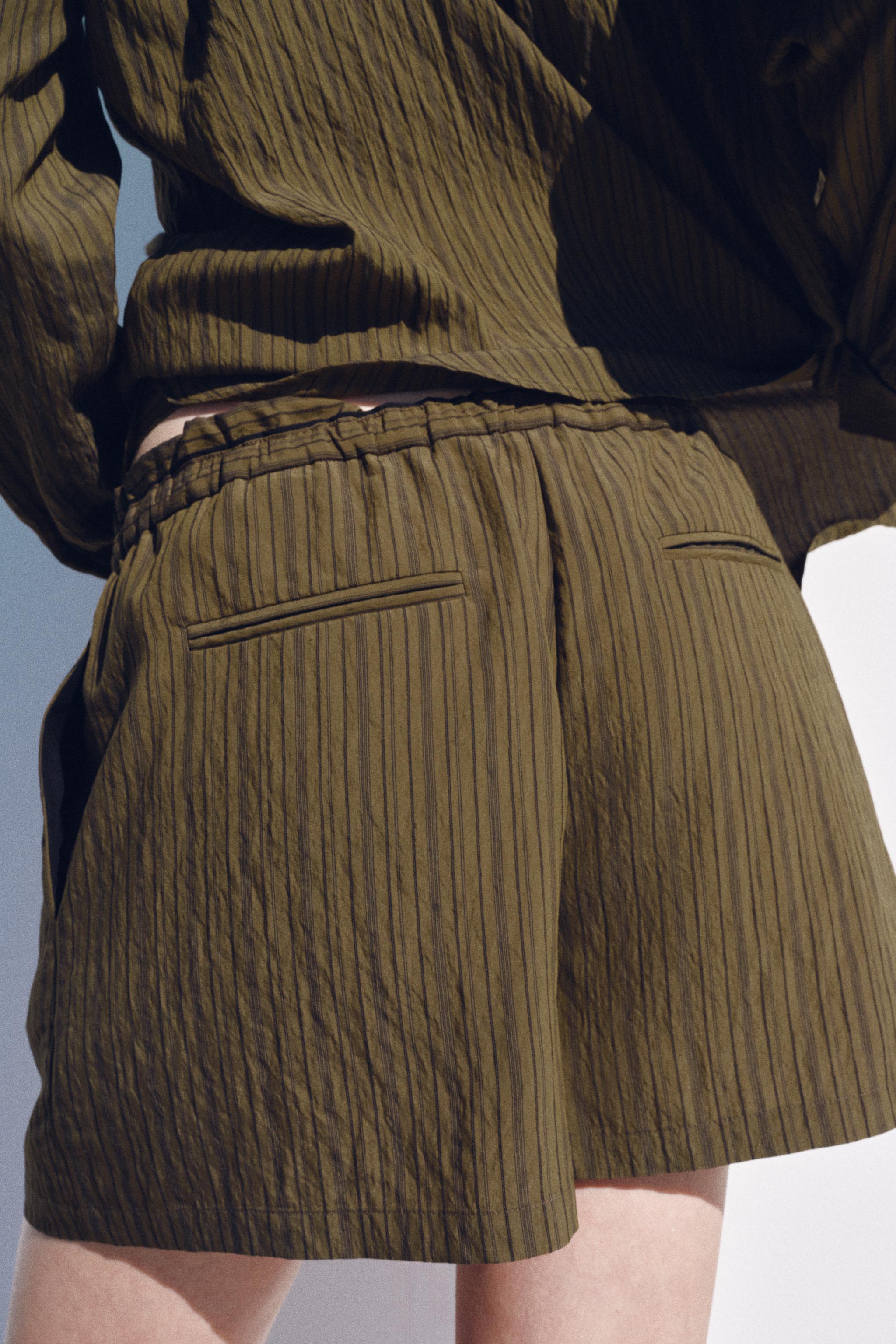 ZW COLLECTION JACQUARD STRIPED SHORTS