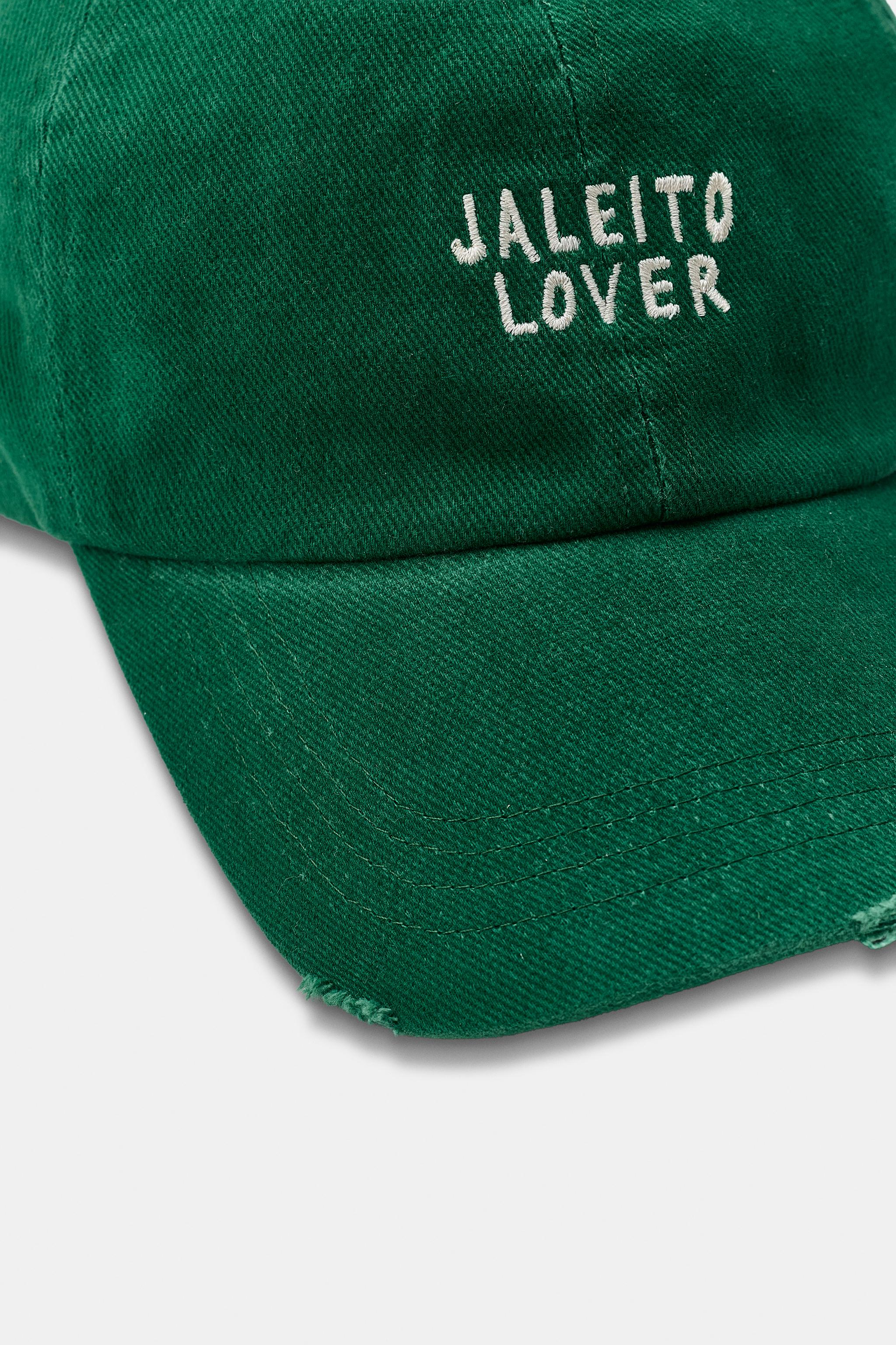 ツイル刺繍テキストキャップ - グリーン | ZARA Japan / 日本
