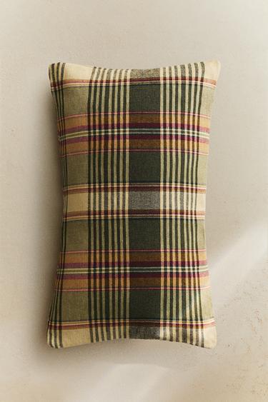 CAPA DE ALMOFADA XADREZ - Verde da Zara