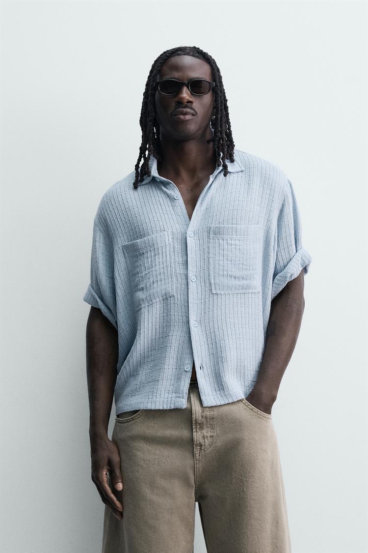 ZARA RELAXED FIT TEXTURED SHIRT