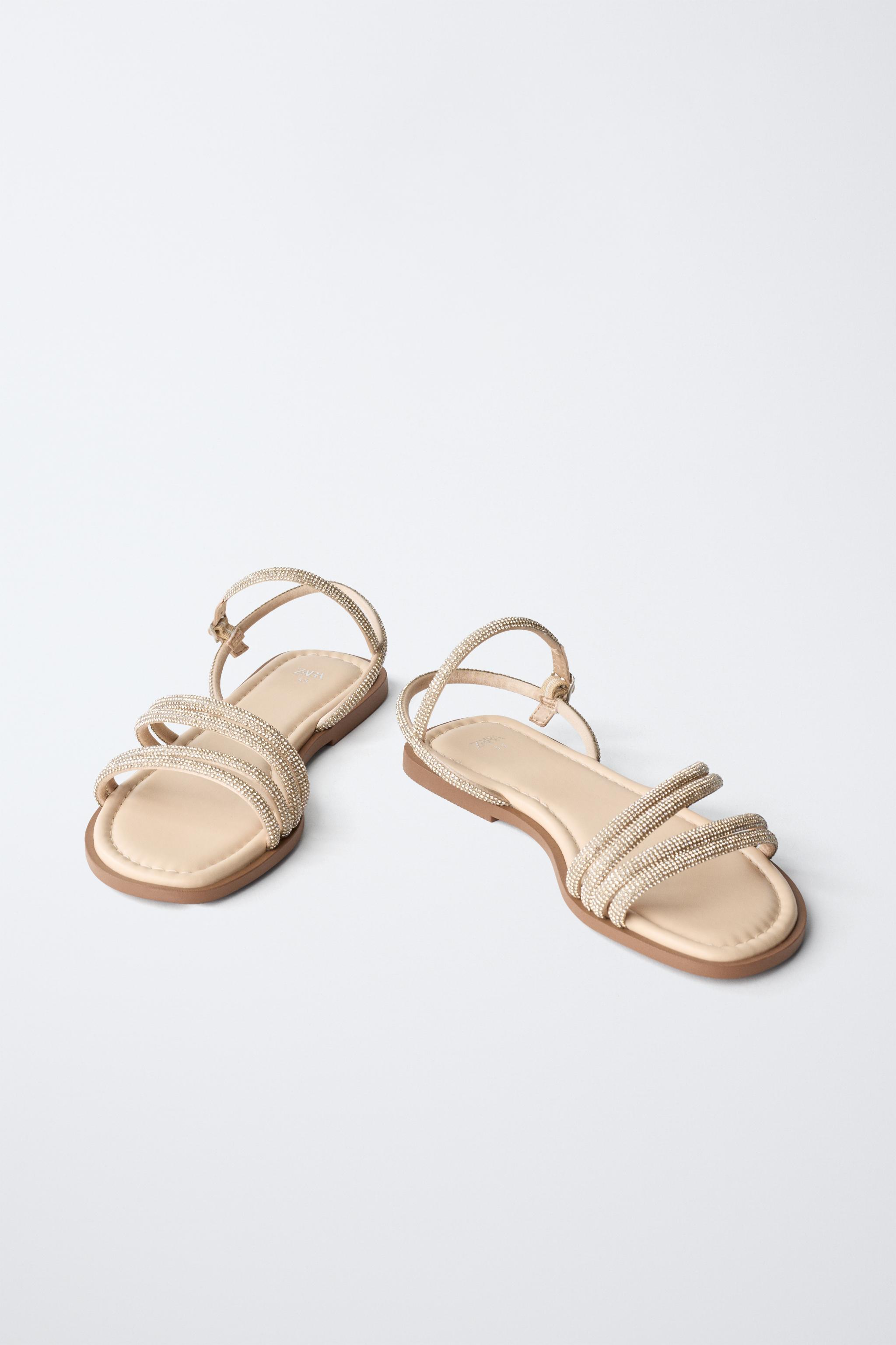 SANDALES À BRIDES BRILLANTES