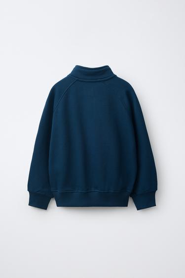 LABEL DETAIL SWEATSHIRT — Light blue 2