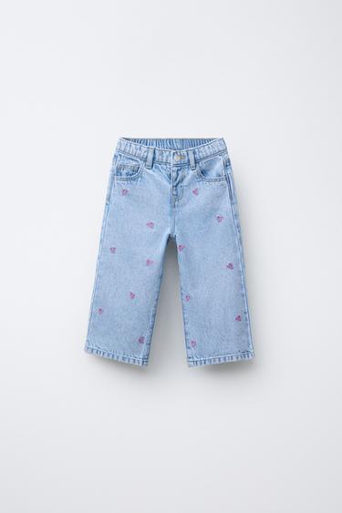 CULOTTE JEANS WITH BOWS - Light blue by Zara - Image 0