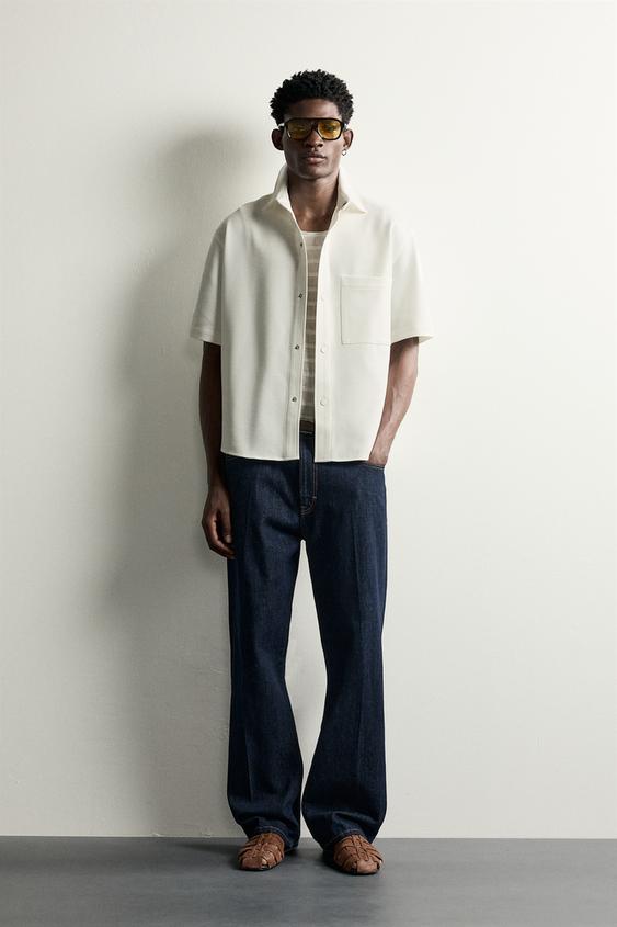 SOBRECAMISA CONFORT NON IRON - Blanco roto de Zara - Imagen 0