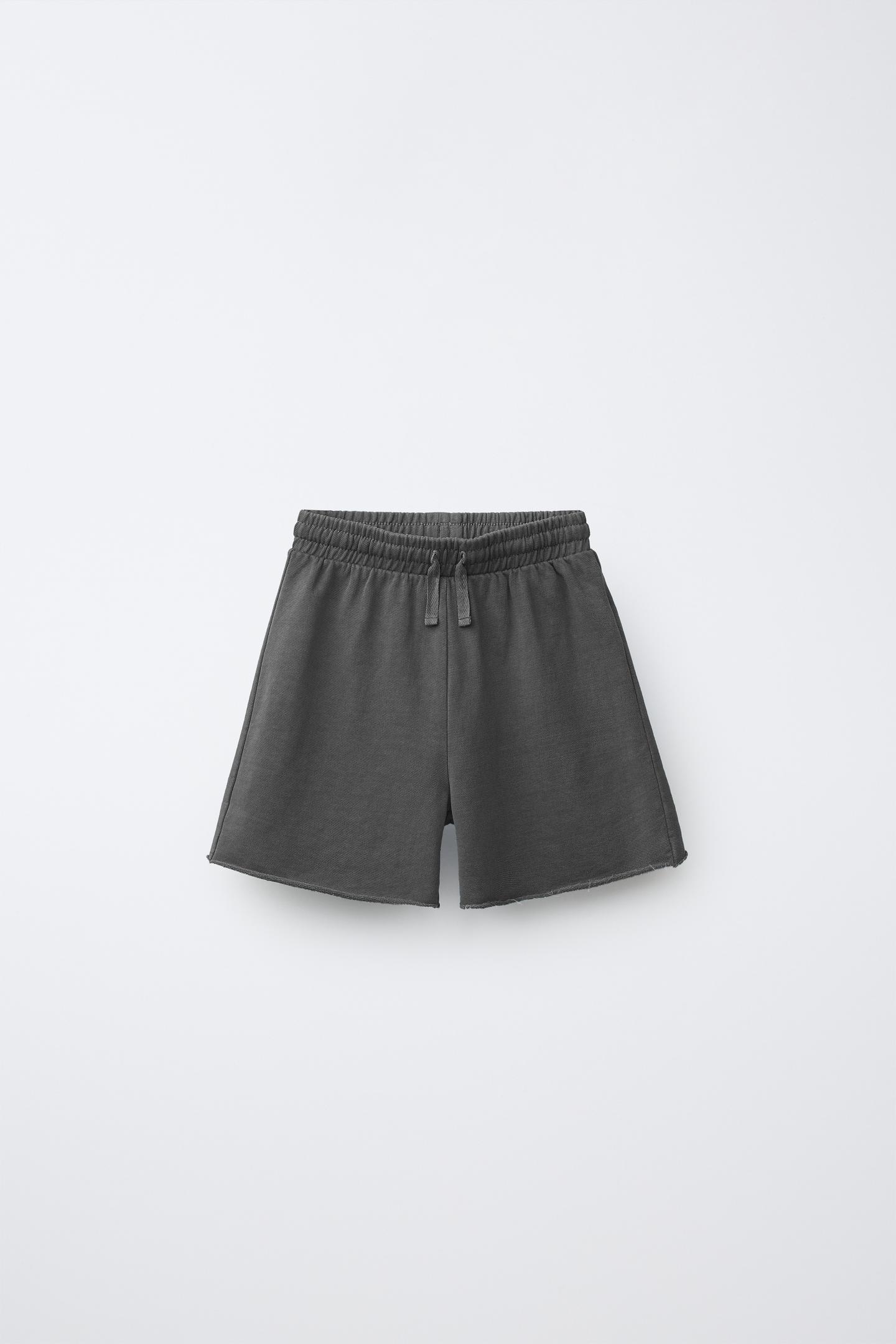 Детские шорты Zara Plain, цвет: Антрацитовый серый — фото 2