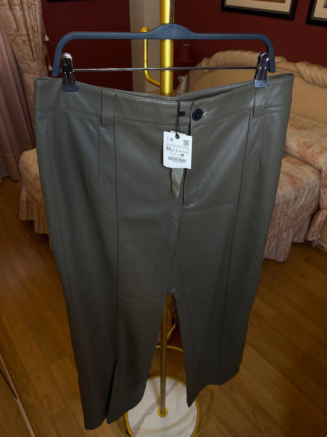 FAUX LEATHER FRANÇOISE FULL LENGTH TROUSERS - Image 3