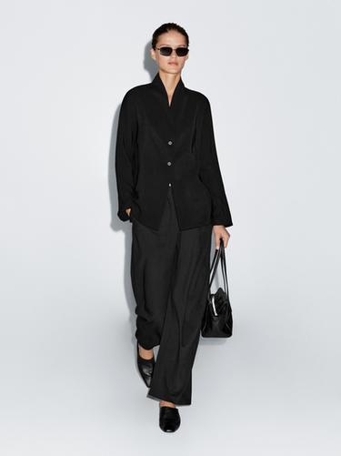 Zara V-neck blazer - Black - Image 0