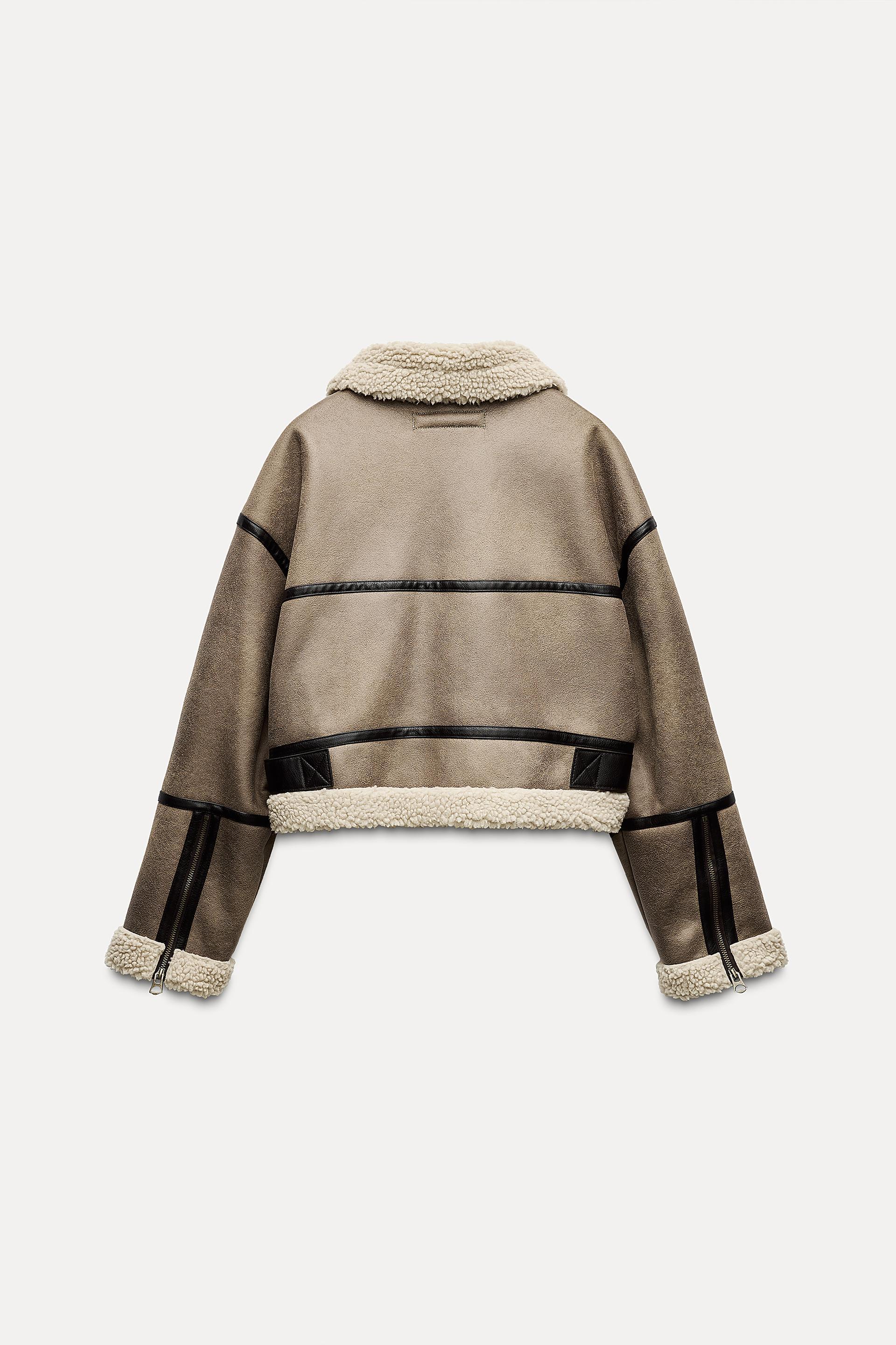 DOUBLE SIDED SHORT JACKET Dark brown ZARA Canada
