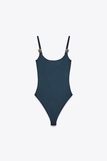 BODY POLIAMIDA CARACOLA - marino de Zara - Imagen 0