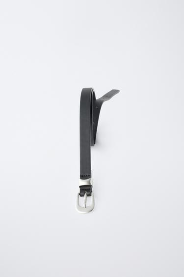 CEINTURE EN MATIÈRE SYNTHÉTIQUE - Noir de Zara