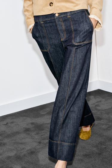 Z1975 MID-WAIST CULOTTES JEANS - Blue by Zara - Image 1