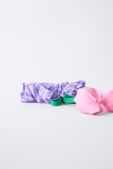 STRIPED TULIP SCRUNCHIE - Pink by Zara - Image 3