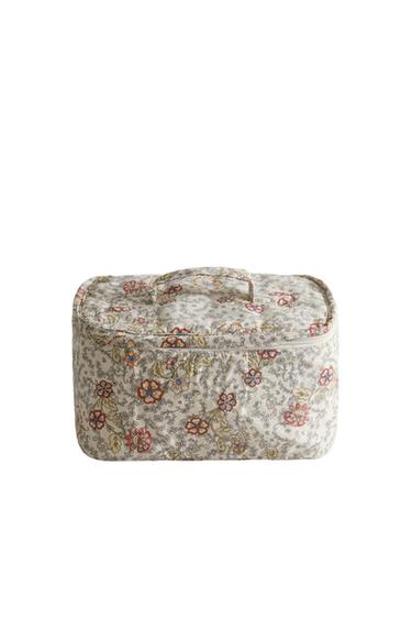 Zara KIDS’ FLORAL MAKEUP BAG - Light beige