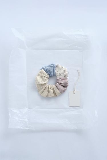 Zara ZARA TIMELESS - PATCHWORK SCRUNCHIE - Light beige
