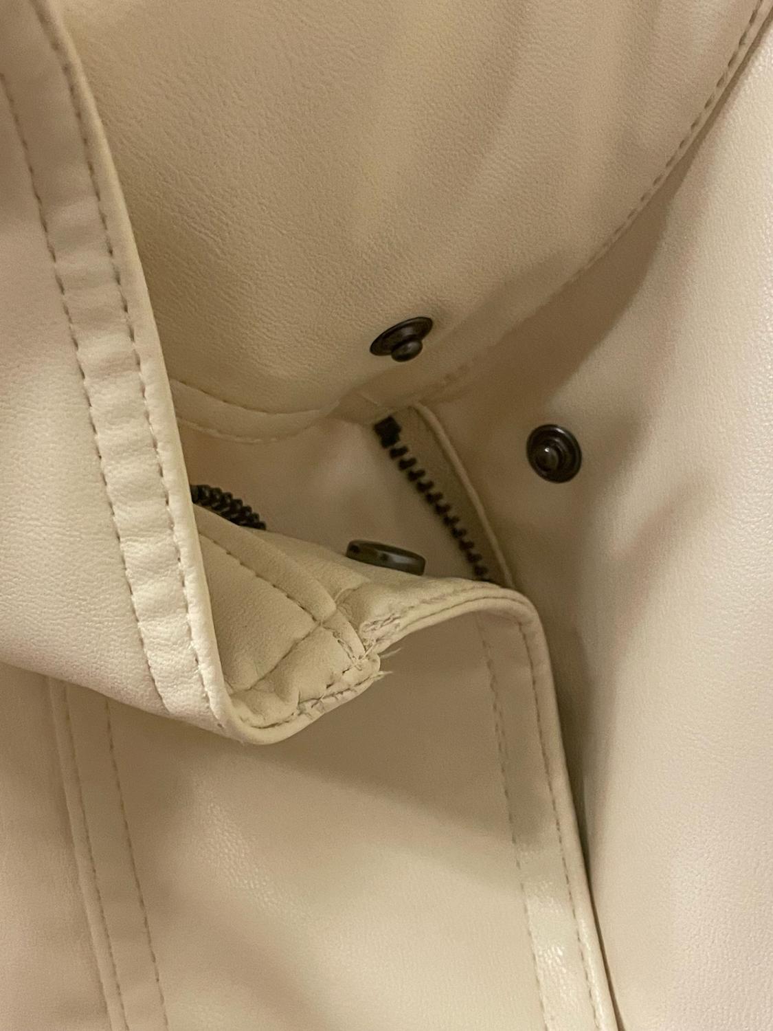 OVERSIZE LEATHER EFFECT BOMBER JACKET - Image 4