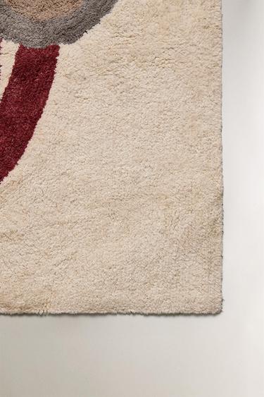 CHILDREN'S RACING CAR COTTON RUG - Red by Zara - Image 1