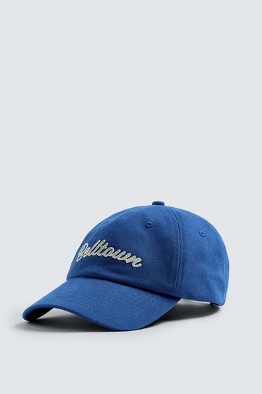 Zara RAISED TEXT CAP - Bluish - Image 0