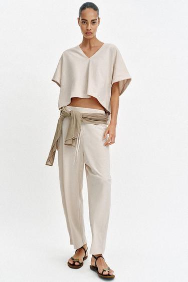 RUSTIC CAPE TOP - Sand by Zara