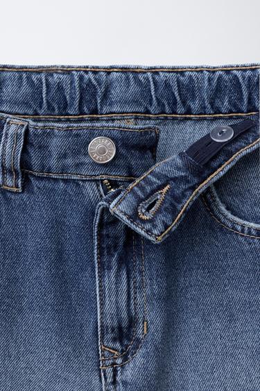 SLOGAN STRAIGHT JEANS - Mid-blue by Zara - Image 2