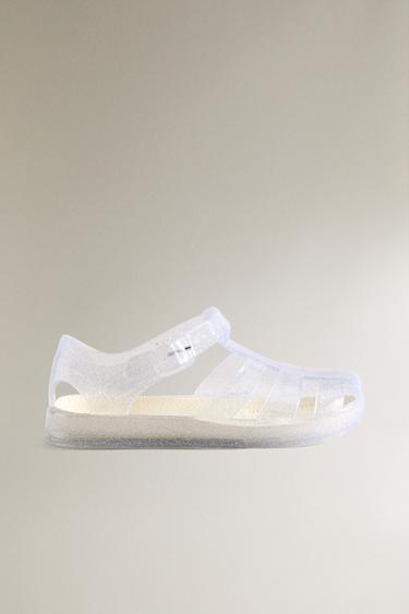 KIDS' GLITTER CAGE SANDALS - Transparent by Zara - Image 0