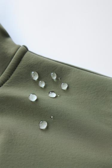 VESTE DÉPERLANTE À CAPUCHE DOUBLÉE - vert kaki-moyen de Zara - Image 8