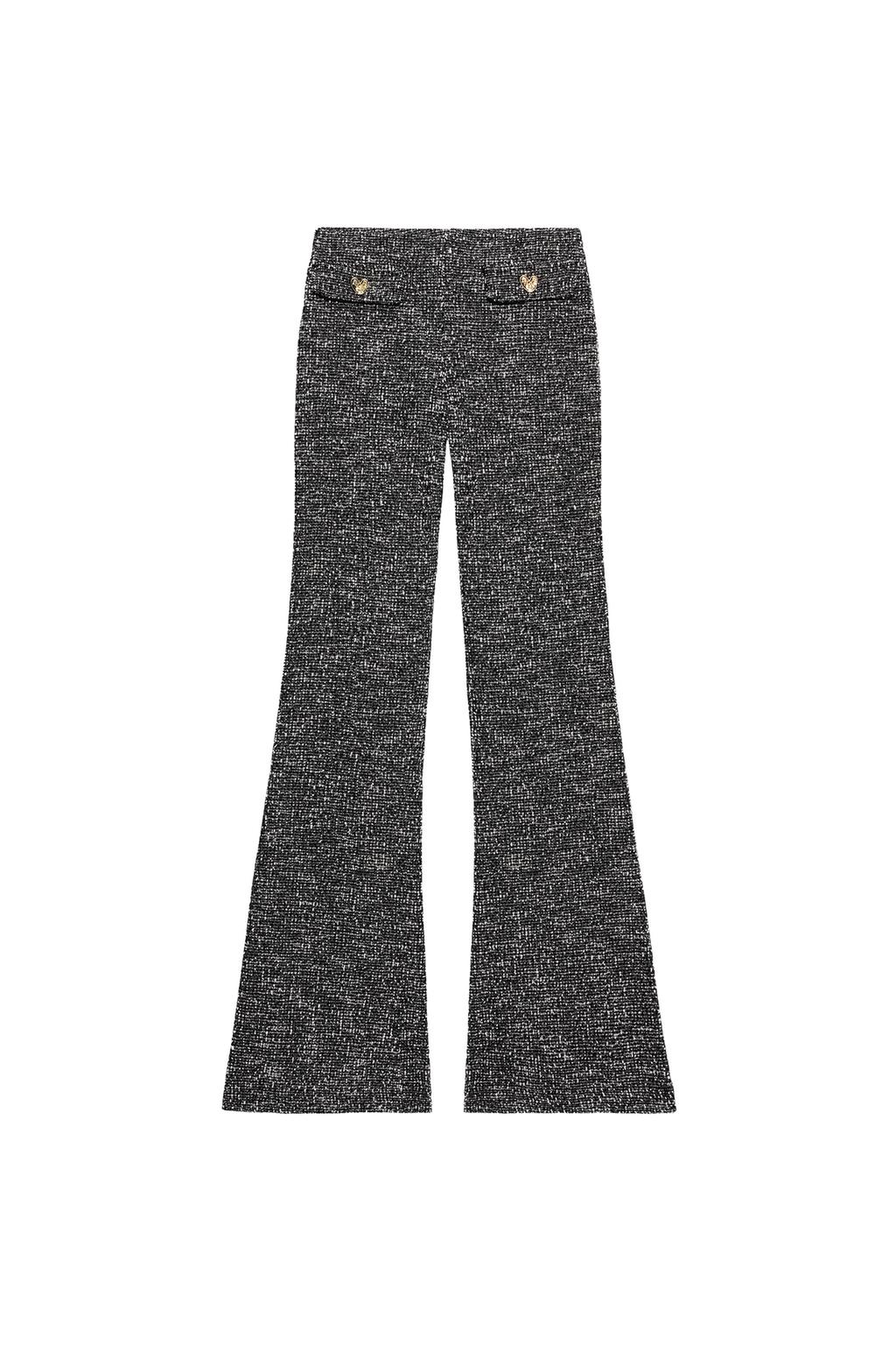 TEXTURED FLARE PANTS - image 3
