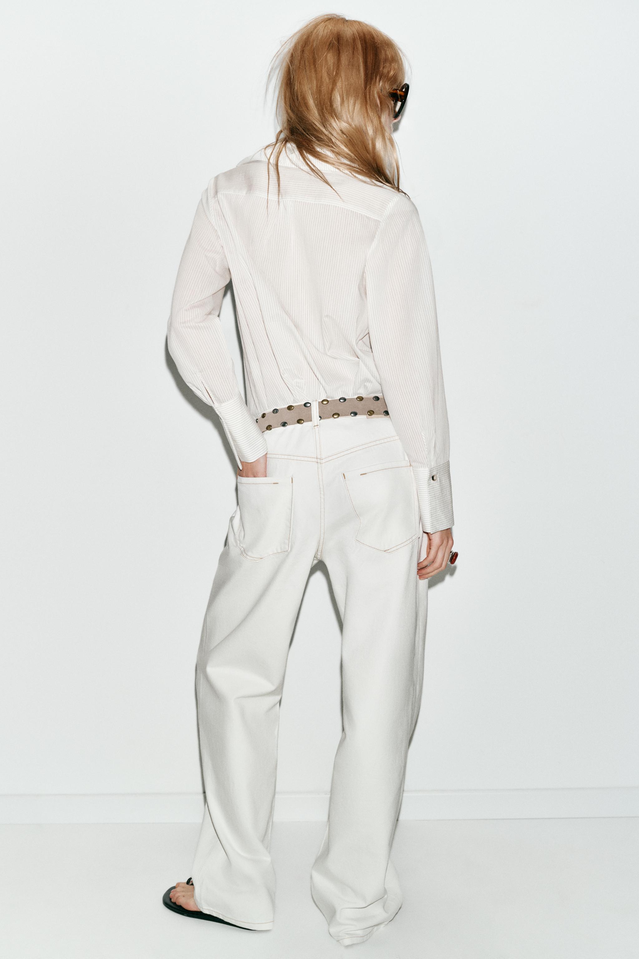 RUFFLED STRIPED SHIRT
