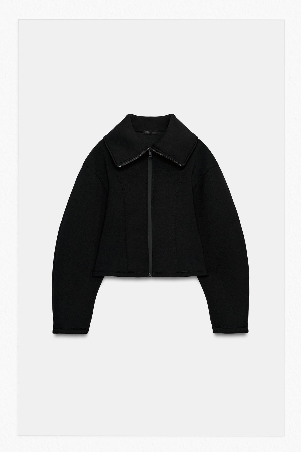 TECHNICAL VOLUMINOUS SLEEVE JACKET — Black