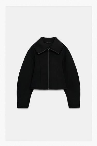 TECHNICAL VOLUMINOUS SLEEVE JACKET — Black 1