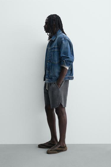 FADED JOGGER SHORTS - Dark anthracite by Zara - Image 3