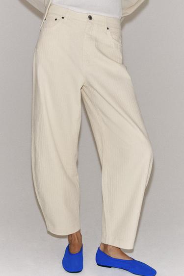 ZW COLLECTION TAPERED HIGH-WAIST JEANS - Butter by Zara - Image 5
