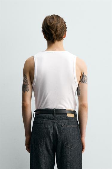 LOT DE 3 DÉBARDEURS SLIM BASIQUES - Blanc de Zara - Image 5
