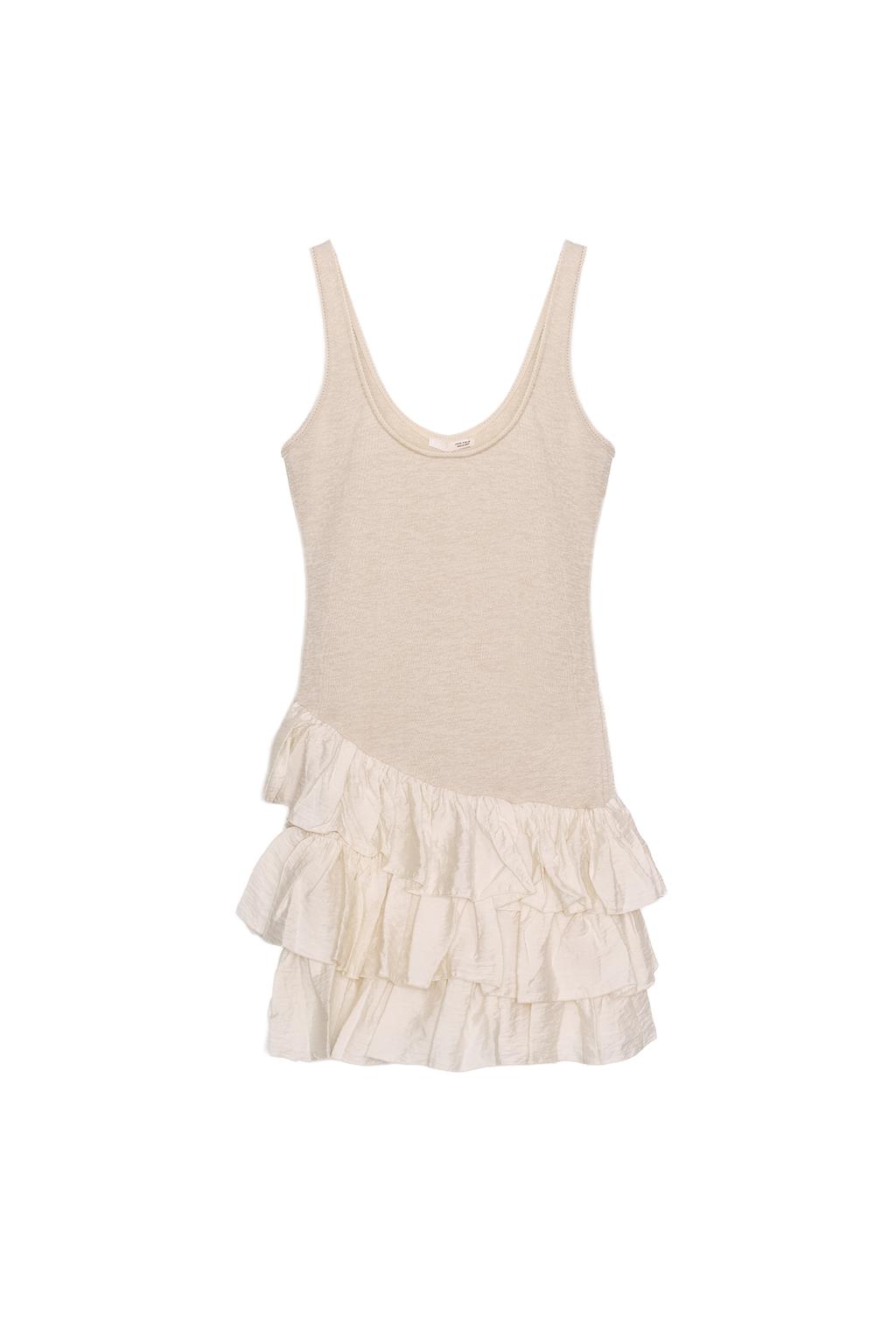 SHORT COMBINATION RUFFLE DRESS - image 3