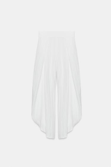 PANTALON À FENTES ZW COLLECTION - Blanc cassé de Zara - Image 6