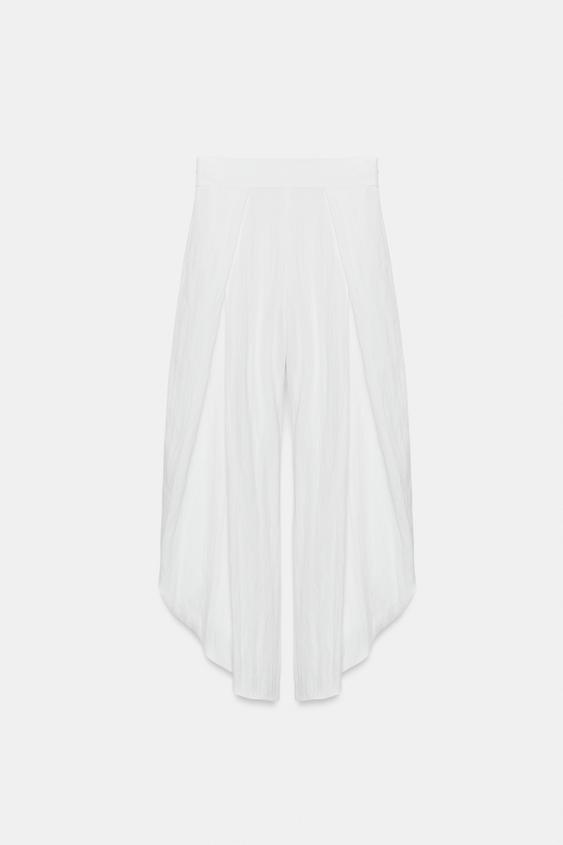 PANTALON À FENTES ZW COLLECTION - Blanc cassé de Zara - Image 6