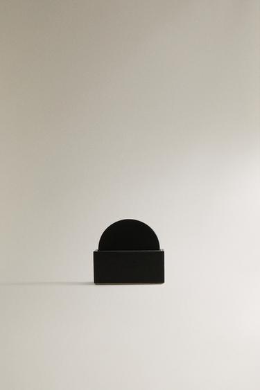 POSAVASOS PIEL - Negro de Zara - Imagen 0