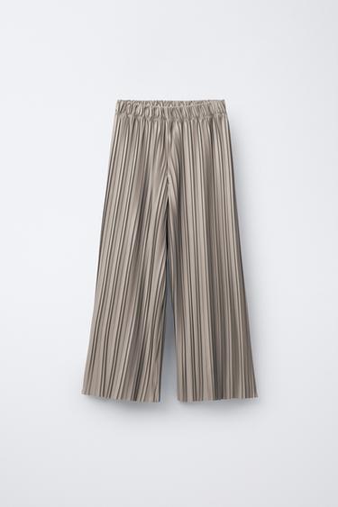 PANTALON PLISSÉ - Beige de Zara
