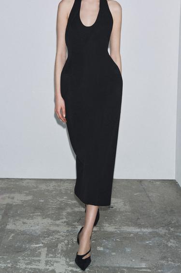 ROBE ENCOLURE HALTER ZW COLLECTION LIMITED EDITION - Noir de Zara - Image 3