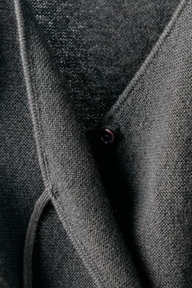 1-9 MONTHS/ LIMITED EDITION 100% CASHMERE CROSSOVER ROMPER - Anthracite grey by Zara - Image 2