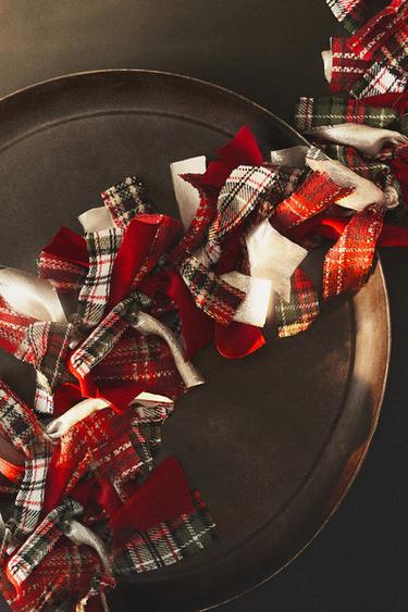 CHRISTMAS FABRIC GARLAND - Red by Zara - Image 4