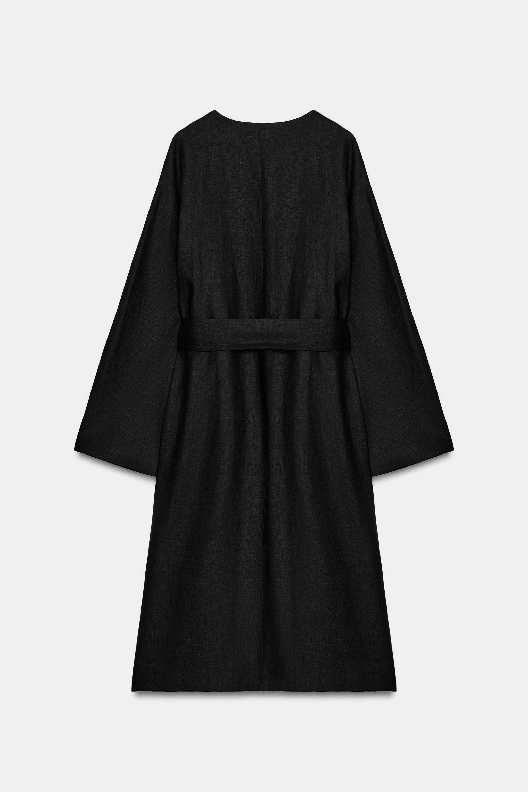 ZW COLLECTION BELTED LINEN COAT