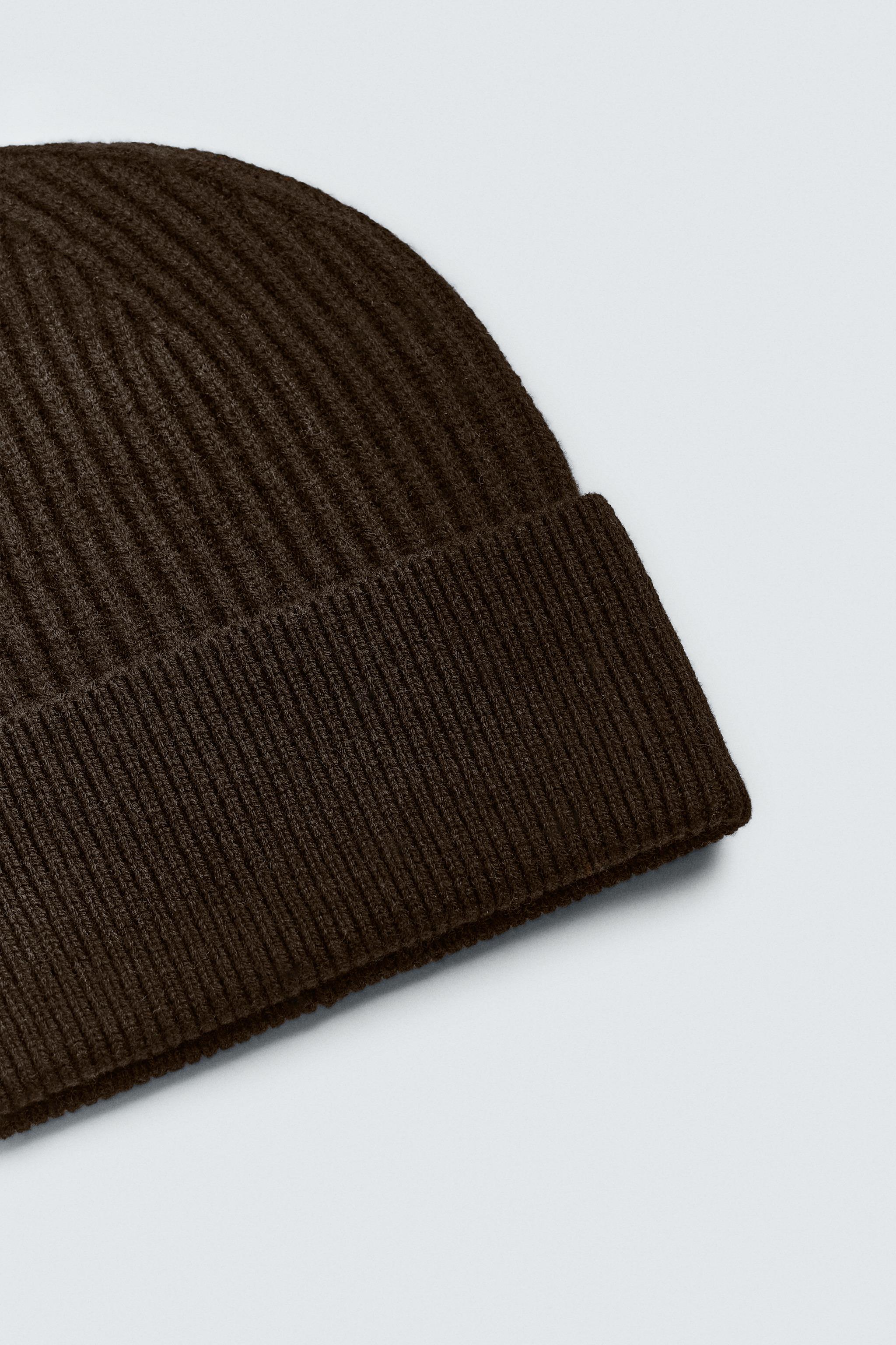 WOOL BLEND KNIT HAT - Brown / Taupe | ZARA United States