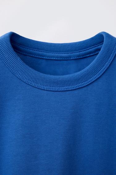 T-SHIRT BASIQUE HEAVY WEIGHT - Bleu profond de Zara - Image 2
