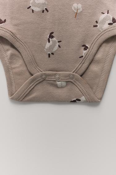 LOT DE CINQ BODYS MOUTONS - Multicolore de Zara