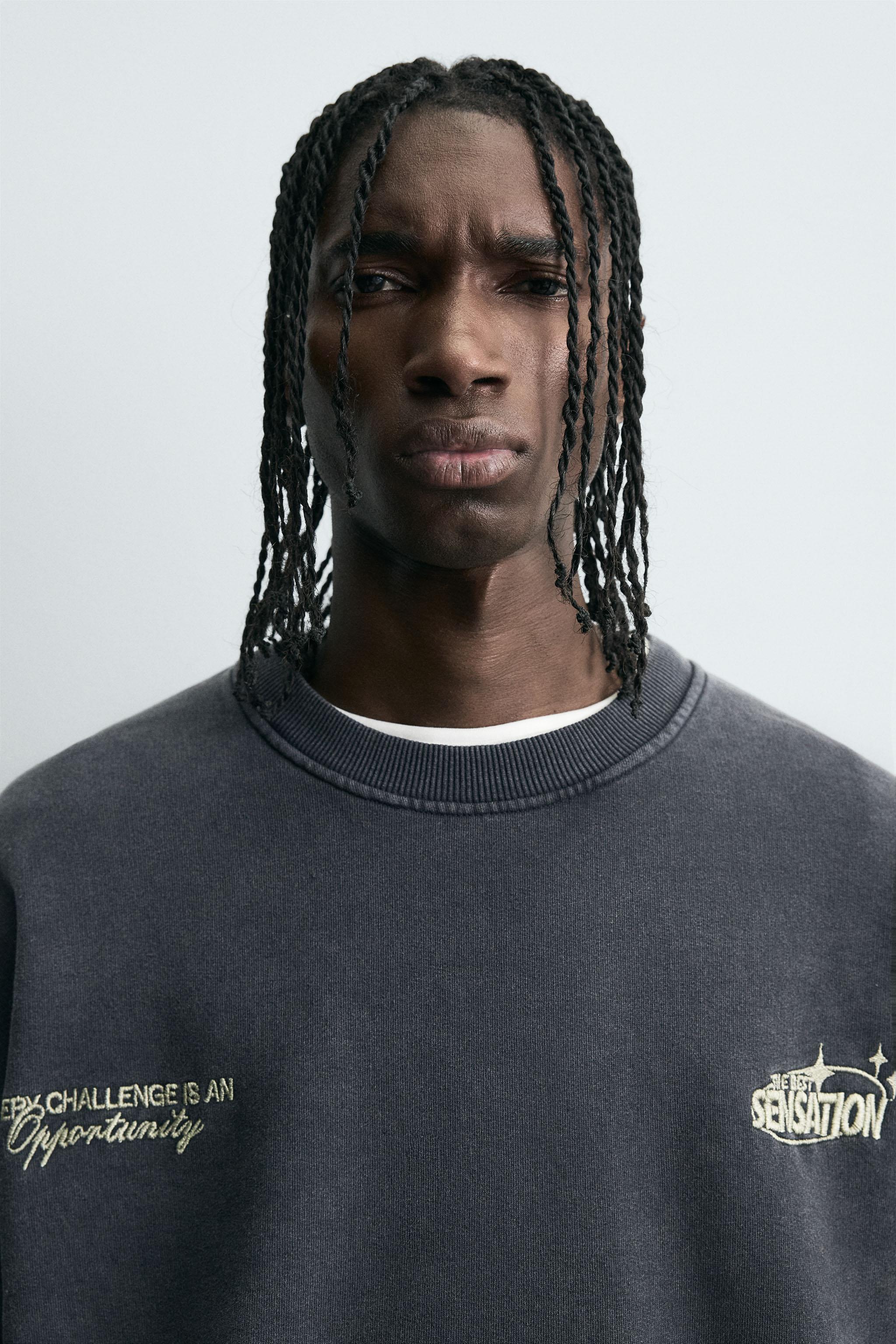 COMBINED PRINT SWEATSHIRT - Light gray | ZARA United States