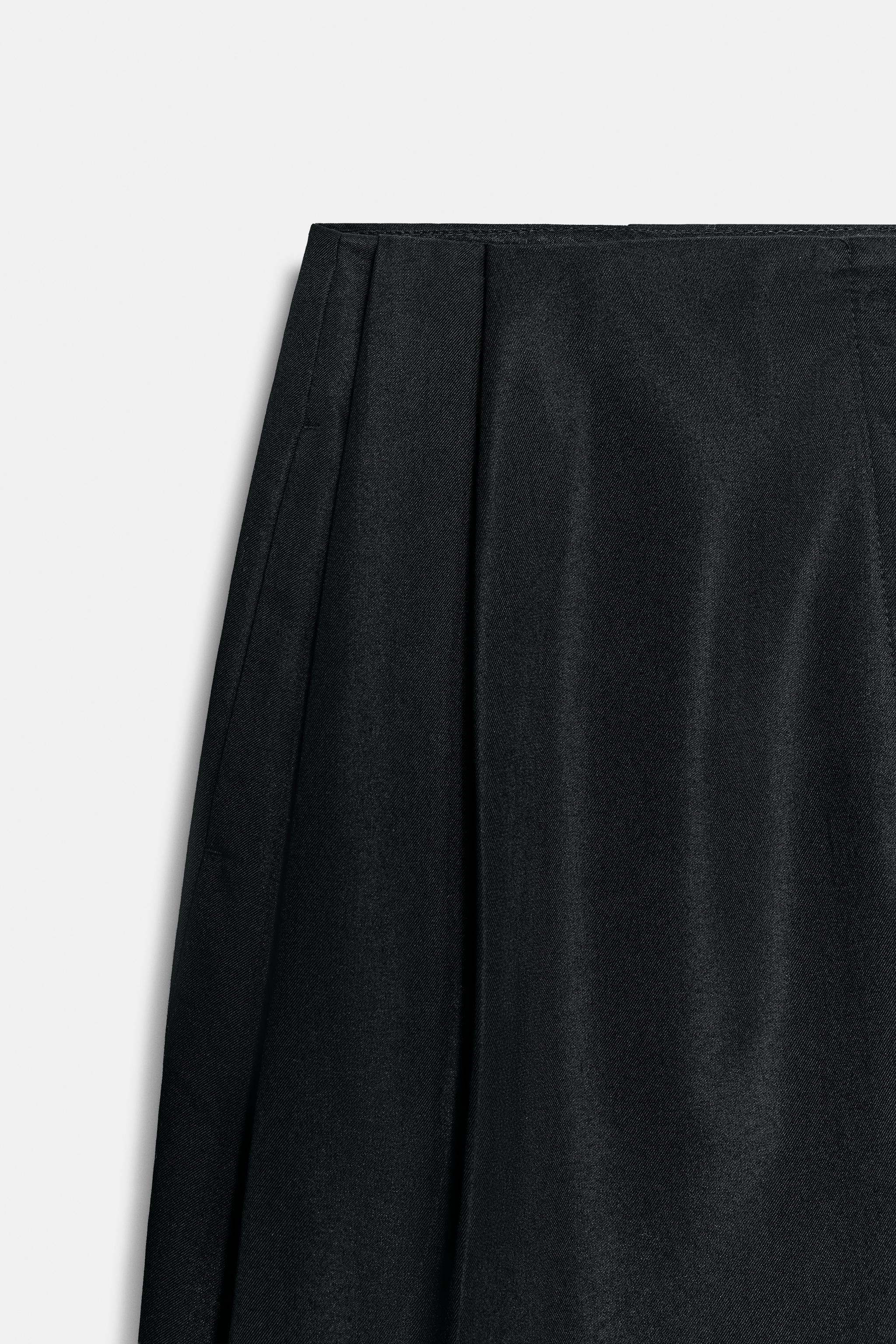 Женские брюки Zara ZW COLLECTION PLEATED WIDE LEG PANTS — фото 9
