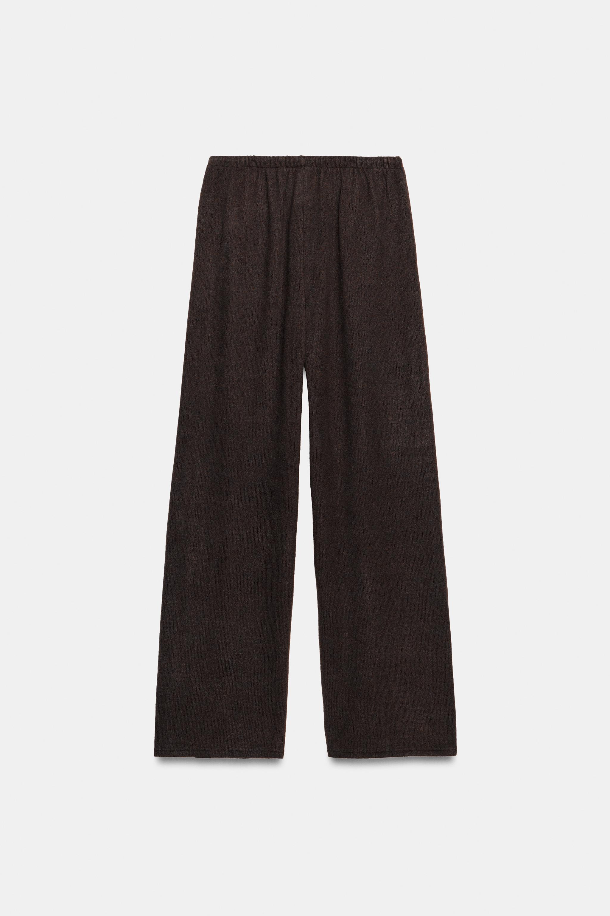Женские брюки Zara RUSTIC WIDE LEG PANTS — фото 6