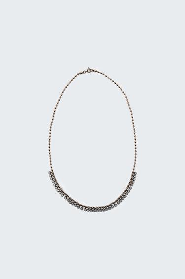 COLLIER BOULES BIJOUX - or rose de Zara