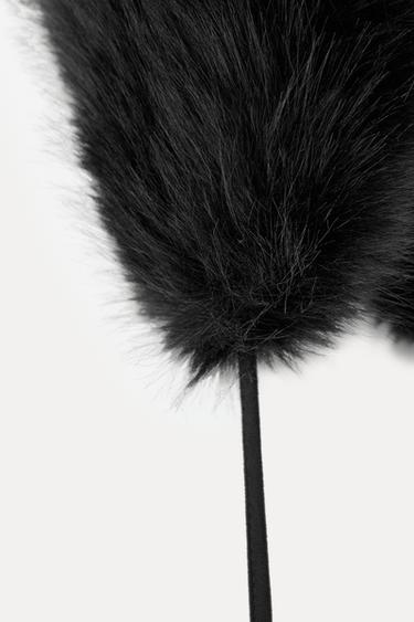 BONNET AVIATEUR EFFET FOURRURE - Noir de Zara - Image 3